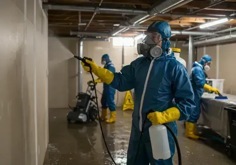 Basement Sanitization and Antimicrobial Treatment process in Belmont Estates, VA